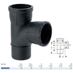 Braga curvata 87,5° Geberit Silent-Pro ø90 mm 393.454.14.1