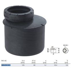 Riduzione Geberit Silent-Pro eccentrica ø125x90 mm 393.674.14.1