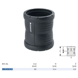 Silent-Pro Manicotto Dopolipropileneio Bicchiere Ø90 Polipropilene - 393.416.14.1 - Geberit