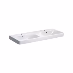 Geberit Smyle Lavabo quadrato 120x48cm Foro per rubinetto al centro con troppopieno visibile Può essere montato sottopiano Co ...