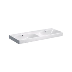 Smyle Square lavabo double 500223, 120x48cm, avec trou - Geberit