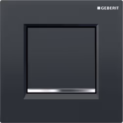 Geberit 116.017.KM.1, Piastra a filo, Nero, Cromo, Geberit