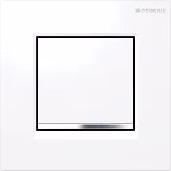 Geberit 116.017.KJ.1, Piastra a filo, Bianco, Cromo, Geberit