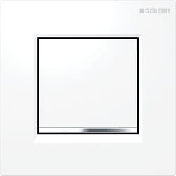 Geberit 116.017.KJ.1 Parte di ricambio per sciacquone Piastra a filo Bianco, Cromo