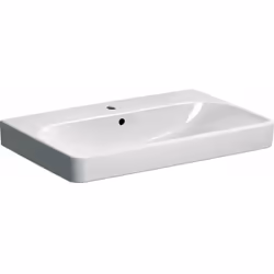 Lavabo con foro per il miscelatore colore bianco materiale ceramica per sanitari con troppopieno con foro per il miscelatore ...