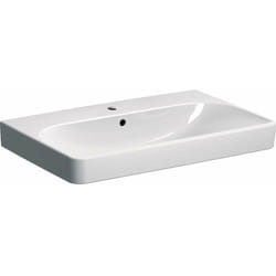 Geberit Smyle Square - Lavabo 75x48 cm, con troppopieno, foro per miscelatore, bianco 500.249.01.1