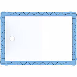 Geberit 154.262.11.1, 1000 mm, 800 mm, 45 mm