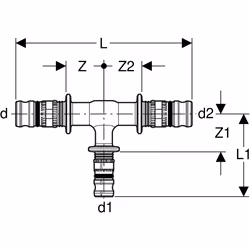 Geberit 626.317.00.5 raccordo e adattatore per tubo Connettore per tubo 1 pz