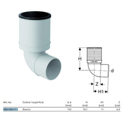 Curva wc a 87,5° Silent-PP ø110 mm 390.593.11.1