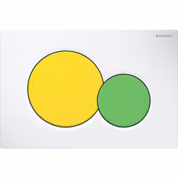 Geberit 115.770.LA.5, Piastra a filo, Bianco, Verde, Giallo, Geberit, 246 mm, 13 mm, 164 mm