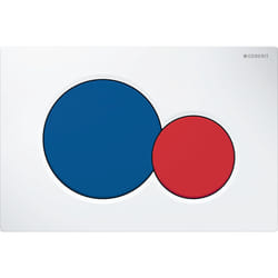Geberit 115.770.LB.5 Parte di ricambio per sciacquone Piastra a filo Bianco, Blu, Rosso