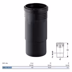 Manicotto di dilatazione Geberit Silent-PP ø40 mm Campi di applicazione • Per condotte di scarico all'interno degli edifici D ...