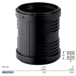 Manicotto doppio bicchiere scorrevole Geberit Silent-PP ø110 mm 390.517.14.1