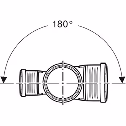 Geberit 390.567.14.1 raccordo per tubo di ventilazione, scarico e spurgo