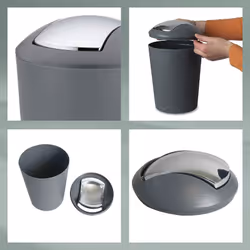 Kela Marta 1,7 L Rotondo Plastica Nero, Acciaio inox