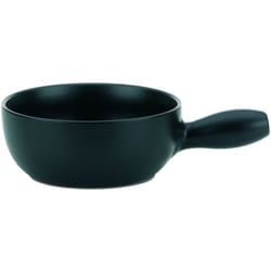 Kela - Basel Ceramica, Ricambio per Il Set Natura, pentola per fonduta di Formaggio caquelon ø 22,5 cm, ignifuga, Nera, Nero