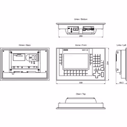 Siemens TFT-Panel 7 Zoll 6AV2124-1GC01-0AX0 - Vista aggiuntiva 3