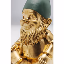 KARE Design 61590 statua da giardino Statua da giardino a forma di gnomo Poliresina Oro, Verde - Vista aggiuntiva 4