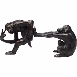 KARE Design Monkey fermalibro Bronzo, Marrone Poliresina - Vista aggiuntiva 7