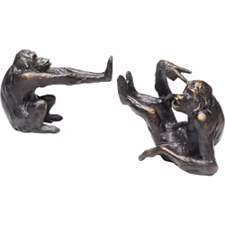 KARE Design Monkey fermalibro Bronzo, Marrone Poliresina - Vista aggiuntiva 8