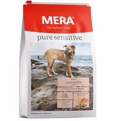 MERA Pure sensitive, Adulto, Tutte le razze, Riso, Salmone, 12,5 kg