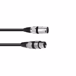 Omnitronic 30220405, XLR (3-pin), Maschio, XLR (3-pin), Femmina, 1 m, Nero