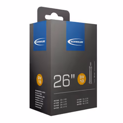 Schwalbe 10425311, Valvola Dunlop, 26", 40 - 62 mm, 4 cm, Gomma, Nero