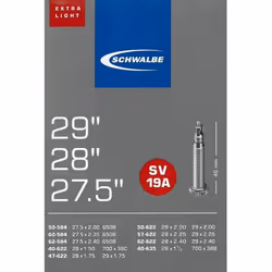 Schwalbe 10430943, Valvola presta, 27.5"/28"/29", 50,8 - 60,96 mm, 4 cm, Nero, Germania