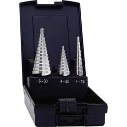 Exact - 05332 hss Kit punte a gradini 3 parti 6 - 30 mm, 4 - 20 mm, 4 - 12 mm Alberino a 3 facce 1 kit
