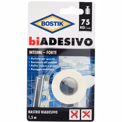 Bostik Nastro Biadesivo Interni Nastro biadesivo extra forte per il montaggio e il fissaggio permanente di oggetti in ambient ...
