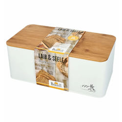 RBV Birkmann 310209 contenitore per pane Rettangolare Bamboo, Bianco Bamboo, Metallo