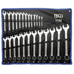 Bgs Technic - Set chiavi combinate 25 pz chrome vanarium professionale fissa e stella bgs 1196