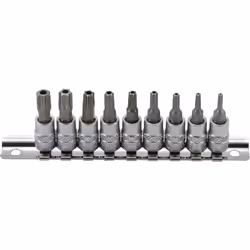 con zigrinatura su guida metallica Oggetto della fornitura: Inserti per cacciavite, 6,3 mm (1/4"), profilo a T (per Torx) con ...