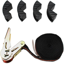 Bgs Technic - Cinghia di carico con tenditore con 4 ganasce di protezione 5 m x 25 mm
