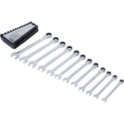 Bgs Technic - Serie di chiavi combinate a cricchetto 8 - 19 mm 12 pz.