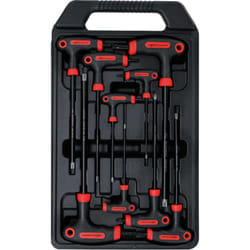 Bgs Technic - Serie di cacciaviti con impugnatura a t Torx con foro T10 - T50 9 pz.