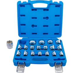 Bgs Technic - Serie di bussole, esagonali 12,5 mm (1/2') 8 - 32 mm 19 pz.