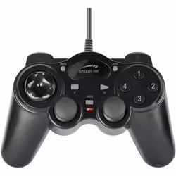 SPEEDLINK THUNDERSTRIKE, Gamepad, PC, Analogico/Digitale, Cablato, USB, Nero