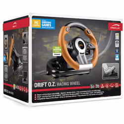 SPEEDLINK DRIFT O.Z. Nero, Grigio, Arancione USB Sterzo + Pedali Analogico/Digitale PC - Vista aggiuntiva 4