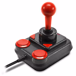 SPEEDLINK Competition Pro Extra, Joystick, Android, PC, Analogico, Cablato, USB 1.1, Nero, Rosso