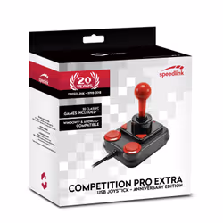 SPEEDLINK Competition Pro Extra Nero, Rosso USB 1.1 Joystick Analogico Android, PC - Vista aggiuntiva 4