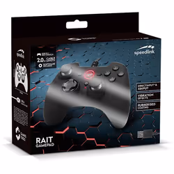 SPEEDLINK RAIT Nero USB Gamepad Nintendo Switch, PC, Playstation 3 - Vista aggiuntiva 7