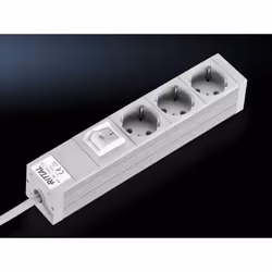 Rittal DK 7240.120, 2 m, Interno, Tipo D, Alluminio, Policarbonato, 3 presa(e) AC, 16 A