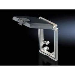 Rittal 2482.300 Copertura di sicurezza per presa elettrica Nero 1 pz