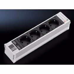 Rittal DK 7856.090, Interno, Tipo D, Nero, Grigio, Alluminio, Plastica, 4 presa(e) AC, 250 mm