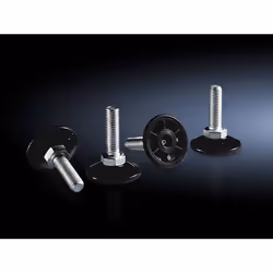 Rittal VX 8100.780, Piede per scaffale, Nero, Acciaio inox, Acciaio inox, 4 pz, 930 g