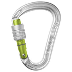 Edelrid 737690000060 moschettone da scalata Moschettone di blocco A forma di D Alluminio Verde chiaro, Argento 1 pz
