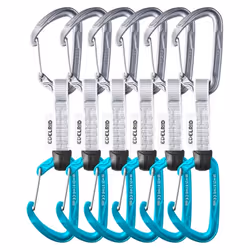 Edelrid 737930106020, Lucchetto, Moschettone di blocco, A forma di D, Blu, Argento, Germania, 60 mm