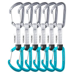 Edelrid 737930106020 moschettone da scalata Moschettone di blocco A forma di D Blu, Argento 6 pz