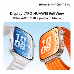 Huawei WATCH FIT 5 Pro Bianco, Autonomia fino a 10 giorni, Cassa in titanio, vetro zaffiro e ECG, Compatibile con iOS e Android - Vista aggiuntiva 5